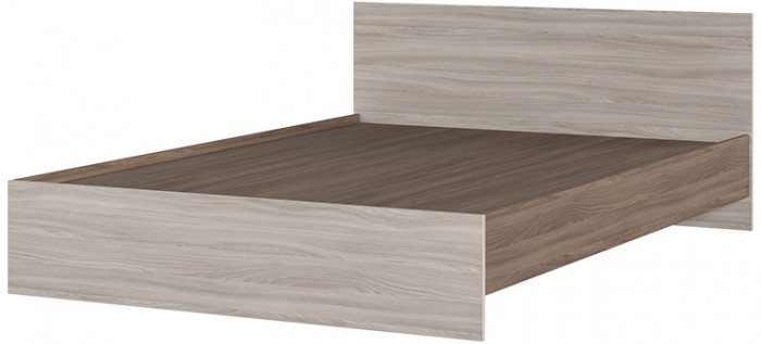 КР 557 Бася ЛДСП кровать 1400 шимо темный/шимо светлый