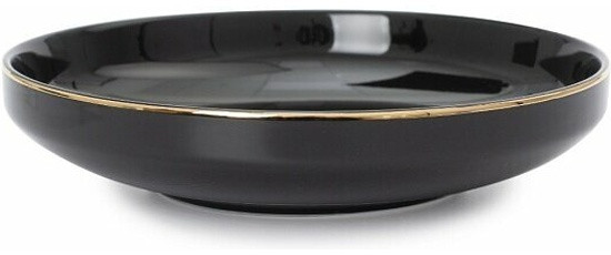 Тарелка суповая BLACK GOLD (19*19) Черный, DM3012-1