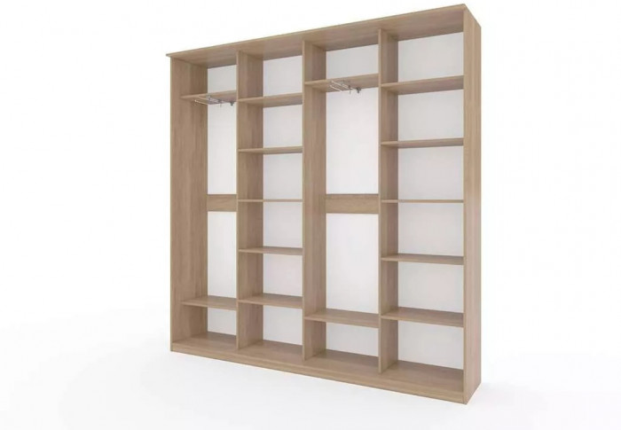 Шкаф купе Модерн 2362х450 4-х дверный 4-х секционный фотопечать №1 ясень