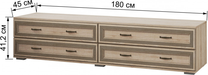 Модульная гостиная Ливорно, набор 5, Дуб сонома