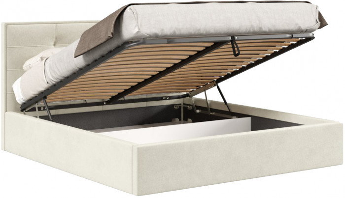 Кровать с подъёмным механизмом 1600 Римини, светло-бежевый 303