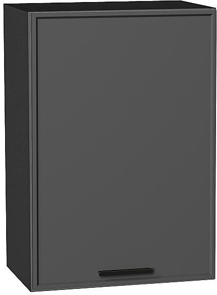 Кухонный гарнитур угловой Фрейм-03, МДФ, 220×200 см, Графит/Штормовой шелк (Гранит белый)