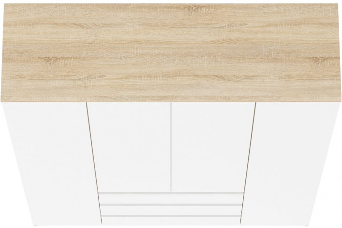 Мори Шкаф МШ1600.1, дуб сонома/белый