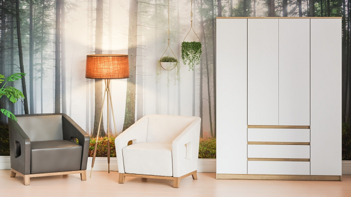 Мори Шкаф МШ1600.1, дуб сонома/белый