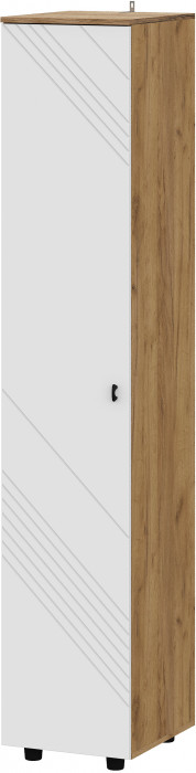 Пенал Байкал, Дуб золотой, Белый матовый