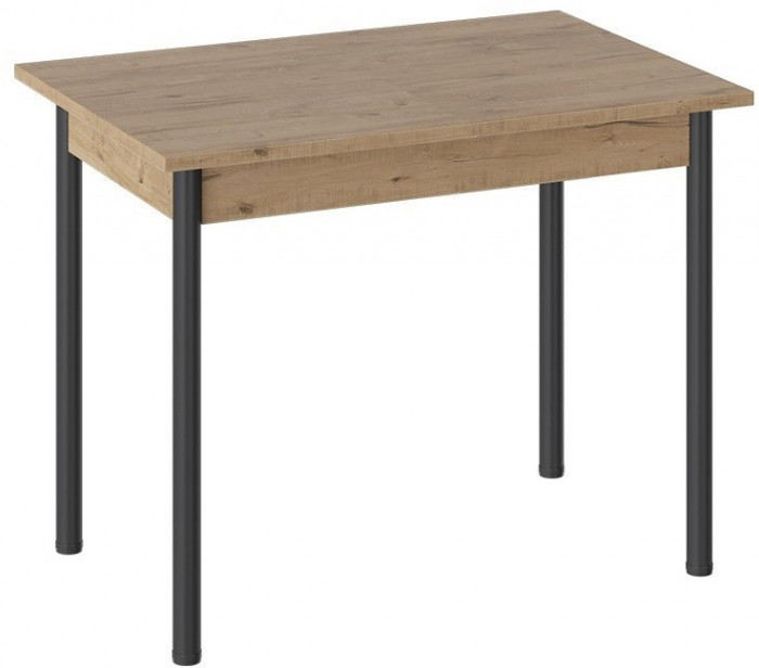 Родос Тип 1 стол с опорой d40 (Белый муар/Дуб Сонома)