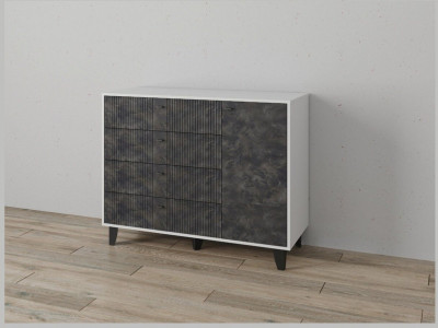 Комод Катрин-13 белый/мальта грей