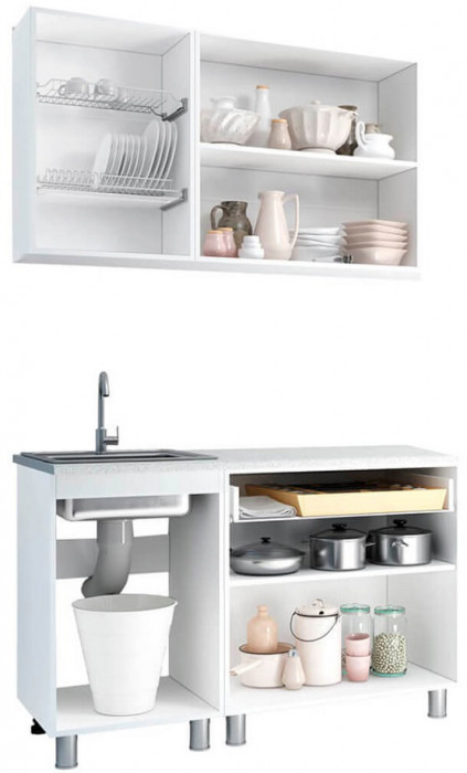 Кухня Айсбери 1,2м ,Белый, Дуб сонома