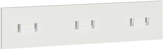 Октава 15.14.02 Вешалка, цвет белый шагрень, ШхГхВ 64,7х4,7х15 см.