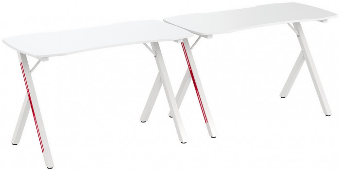 Два игровых стола Мебель--24 GT-2310, цвет белый, ШхГхВ 240х60х73 см.(регулировка высоты столов от 72,5 см. до 73,5 см.)