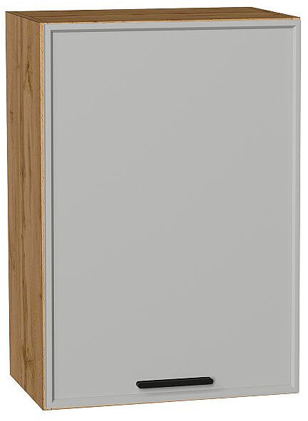 Кухонный гарнитур угловой Фрейм-03, МДФ, 220×200 см, Вотан/Серый шелк (Дуб натуральный)