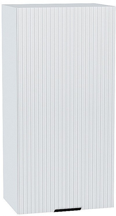 Кухонный гарнитур Евро Лайн-07, МДФ, 200 см, Белый/Белый/Антрацит, стеклополки (Пирит светлый)