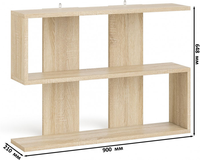 Мори Стол компьютерный МС-1 правый + Стеллаж МСТ600.3 + Полка 900, цвет дуб сонома/белый, ШхГхВ 150,4х50х209,6 см., НЕ универсальная сборка