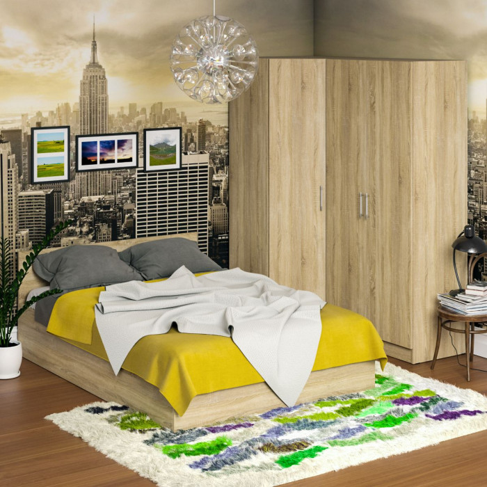 Спальня Стандарт 2-1400, дуб сонома