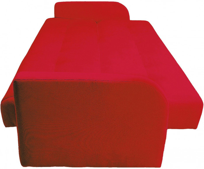 Раскладной диван-кровать, прямой, книжка, цвет красный, велюр, Лондон Люкс 120