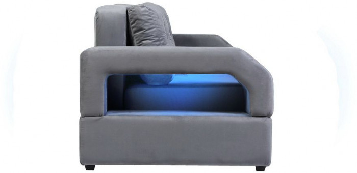 Диван-кровать Манчестер, еврокнижка, велюр, 160х195, серый