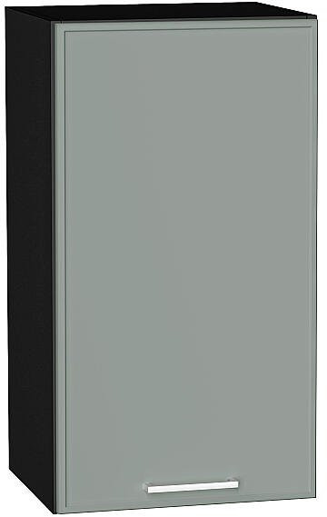 Кухонный гарнитур Квадро-01, МДФ, 300 см, Графит/Аквамарин (Кварц белый)