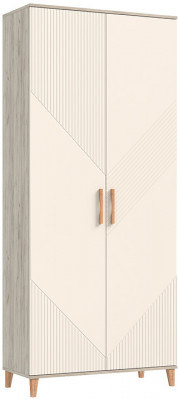 Шкаф 2-х дверный Ирис, Крафт серый/Кашемир