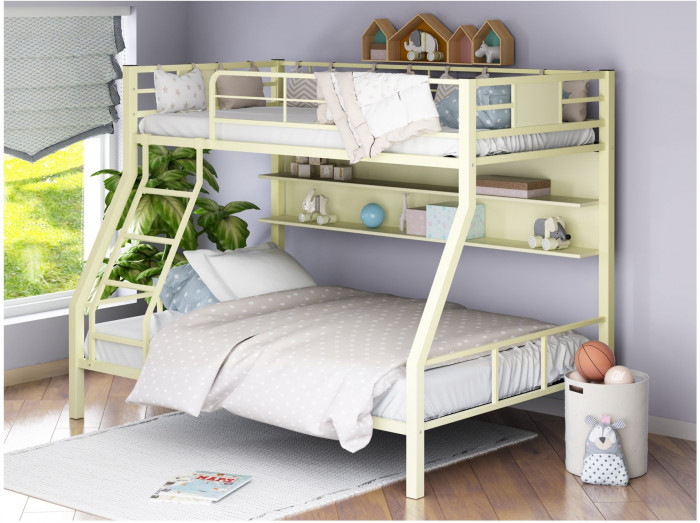 Двухъярусная кровать Гранада-1П (Черный, Венге)