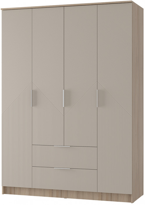 "Эмилия" ШК-11 шкаф 4-х створчатый Дуб смоки/Айриш (MF03)