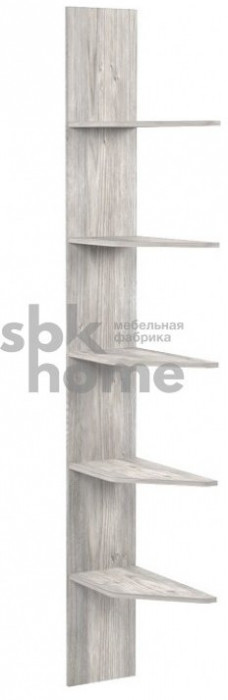 Полка открытая, Денвер (251*498*2168) Риббек серый, 11732