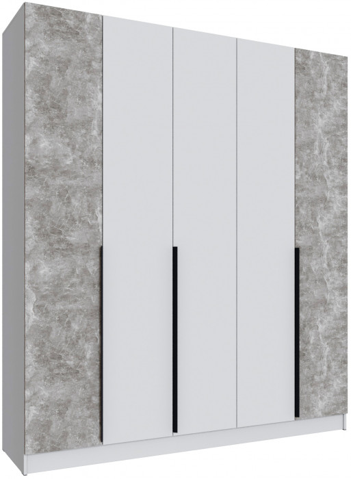 Шкаф Мадрид (2,0) с 3 ящ. внутри без зеркала, Белый/Ателье светлое