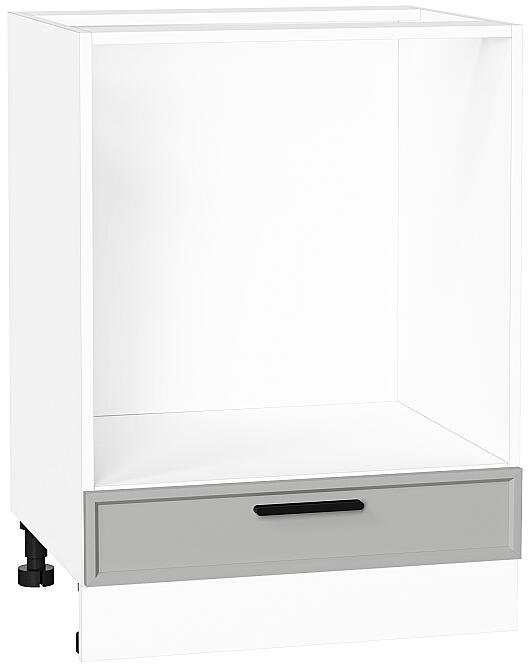Кухонный гарнитур Фрейм-01, МДФ, 230 см, Белый/Серый шелк (Дуб натуральный)