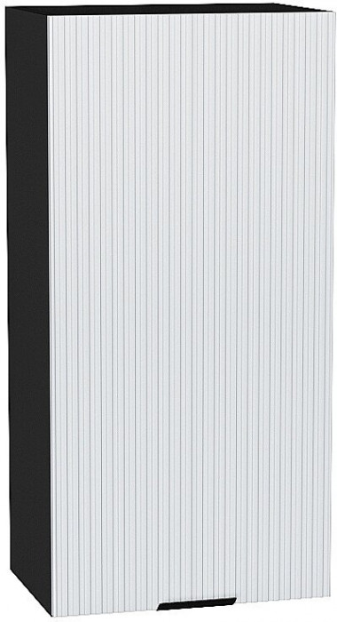 Кухонный гарнитур Евро Лайн-07, МДФ, 200 см, Графит/Белый/Антрацит, стеклополки (Снежный мрамор)