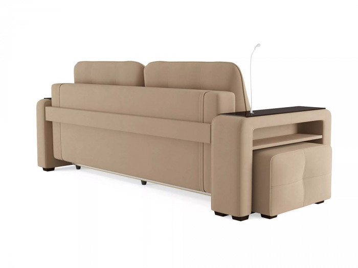 Диван Smart 4 пуф слева Б4-3т-Б3 СК Велюр Velutto 05