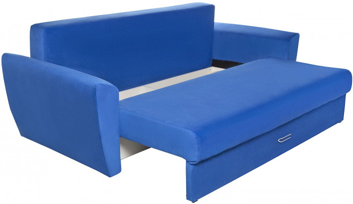 Диван-кровать Амстердам Люкс, 160х195, еврокнижка, пружинный блок, велюр, синий