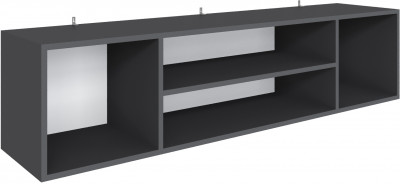 Полка навесная (открытая) Мадрид ПНО-3 (1,5) графит серый