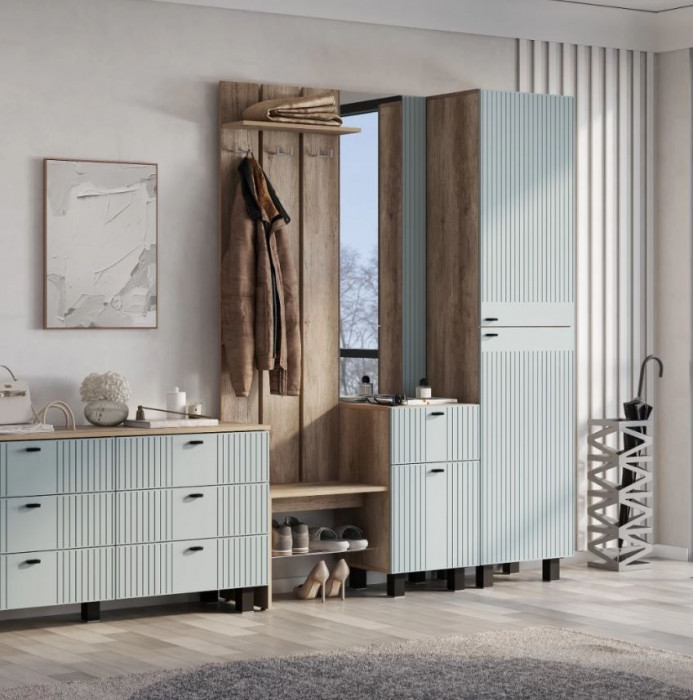 Прихожая "Олива" ПР-04 Дуб каньон/МФ11Шарли бриз