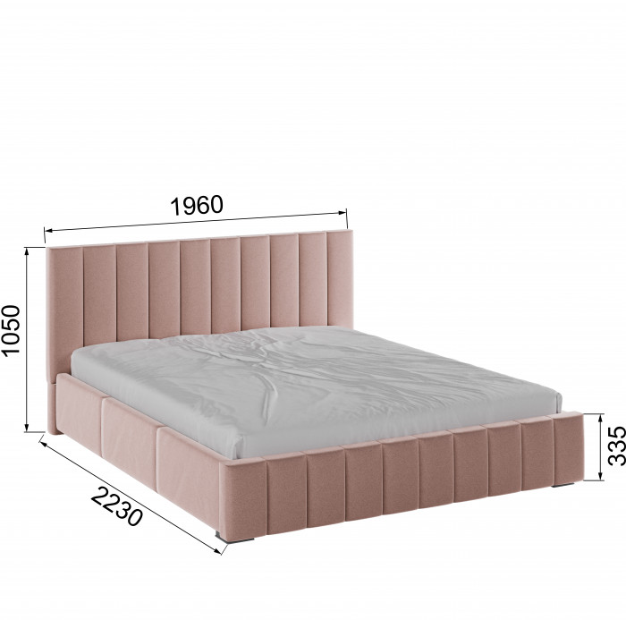 Нега Кровать интерьерная 180 пыльная роза, ортопед