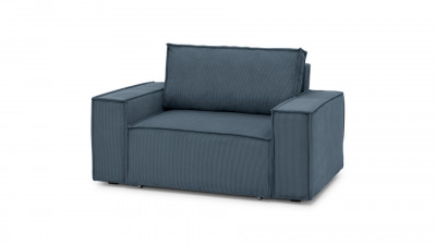 Кресло Софт 2 Cilium Indigo 152*103*90 см, Синий Вельвет Дельфин Фиеста