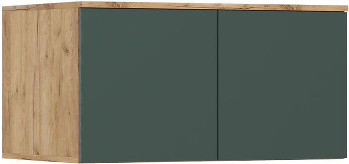 Норд Композиция Шкафов с антресолями + Терминал, Крафт золотой/Изумрудный