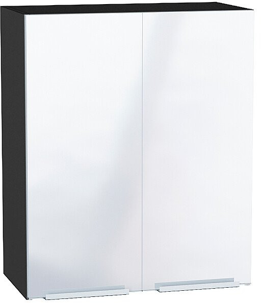Кухонный гарнитур Фьюжн-07, МДФ, 270 см, Графит/Ангел/Светло-серый шелк (Мрамор черный)