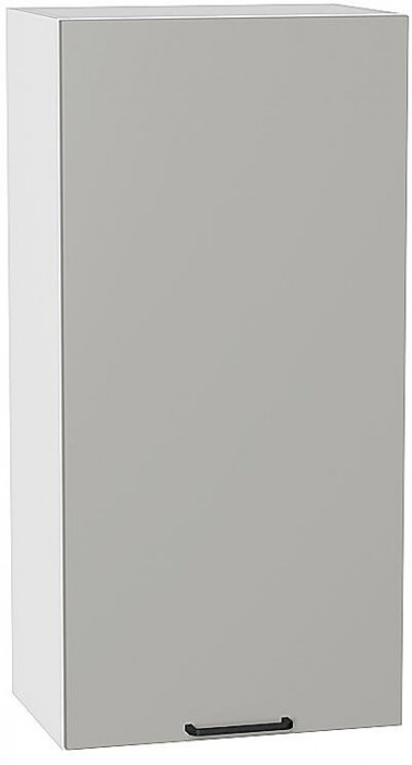 Кухонный гарнитур угловой Флэт-02, ЛДСП, 170×240 см, Белый/Светло-серый (Пирит светлый)