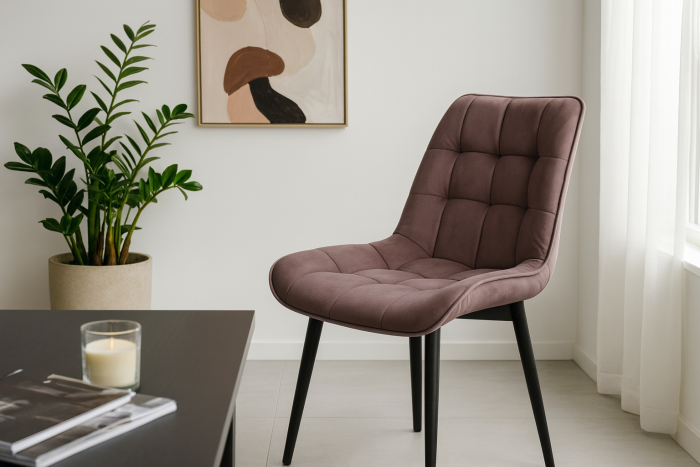 Стул "Бостон" черный матовый Velutto 36 какао