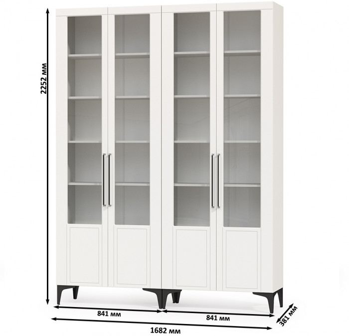 Валенсия Гостиная № 126, ЛДСП белый шагрень/МДФ белый шагрень