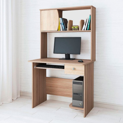 Стол компьютерный Грета-4 (900*1580*600) ясень шимо/дуб сонома