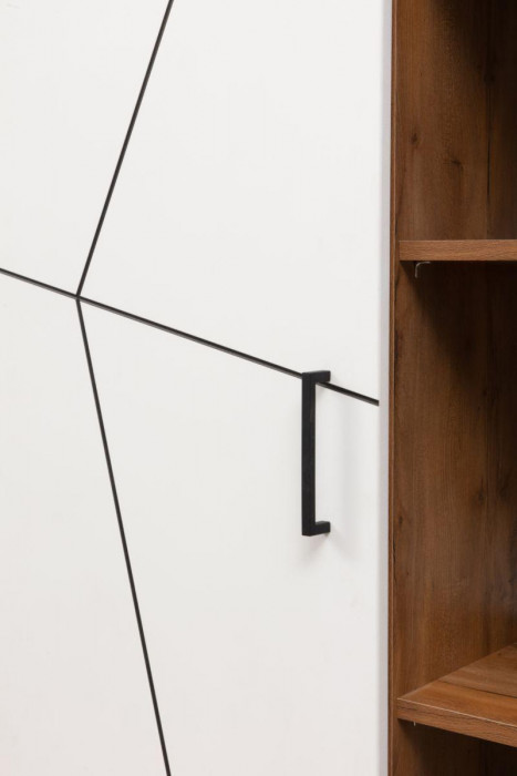 Шкаф-пенал Гамма 54.01 Левый Таксония/Белый