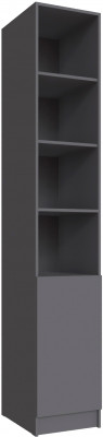 Стеллаж Мадрид (0,4) с дверкой, Графит серый