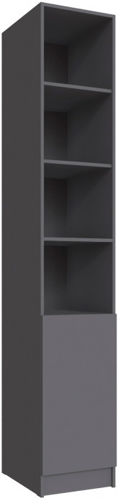 Стеллаж Мадрид (0,4) с дверкой, Графит серый