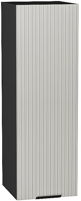 Кухонный гарнитур Евро Лайн-07, МДФ, 200 см, Графит/Агат/Белый, стеклополки (Пирит светлый)