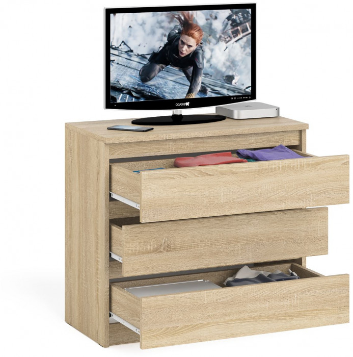 Мори Комод МК800.1, цвет дуб сонома, ШхГхВ 80,4х41х73 см.