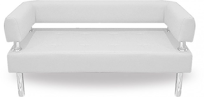 Диван Бизнес 100, экокожа, белый