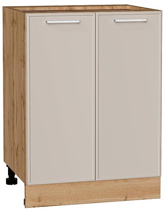 Кухонный гарнитур угловой Квадро-02, МДФ, 240×215 см, Вотан/Кашемир (Редондо)