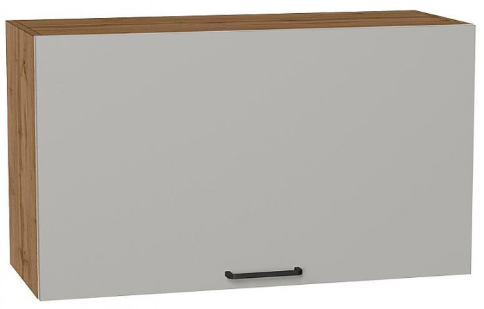 Кухонный гарнитур угловой Флэт-04, ЛДСП, 100×250 см, Вотан/Светло-серый (Сонома)