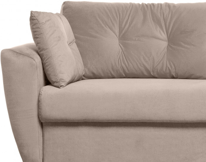 Диван-кровать Амстердам Люкс, 160х195, еврокнижка, независимый пружинный блок, велюр, бежевый