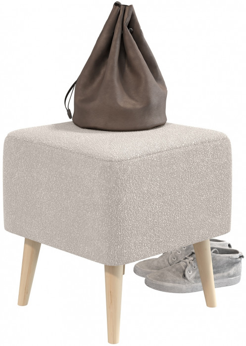 Банкетка 6-5133ТКВмол Куби, ткань молоко